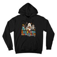 Everyone Communicates Differently Halloween Slp Sped Teacher Tall Hoodie