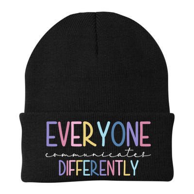 Everyone Communicates Differently Colorful Beanie