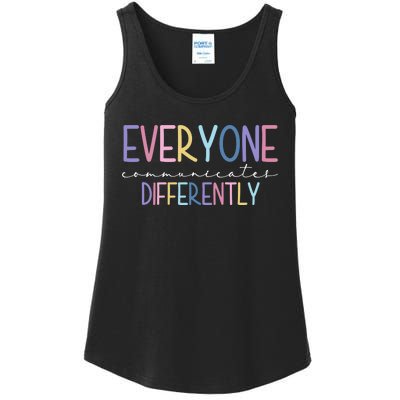 Everyone Communicates Differently Colorful Ladies Essential Tank