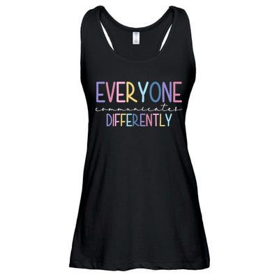 Everyone Communicates Differently Colorful Ladies Essential Flowy Tank