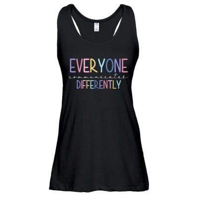 Everyone Communicates Differently Colorful Ladies Essential Flowy Tank