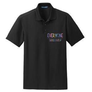 Everyone Communicates Differently Colorful Dry Zone Grid Polo