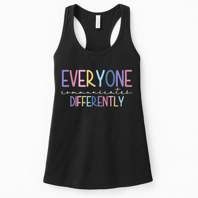 Everyone Communicates Differently Colorful Womens Tank Top