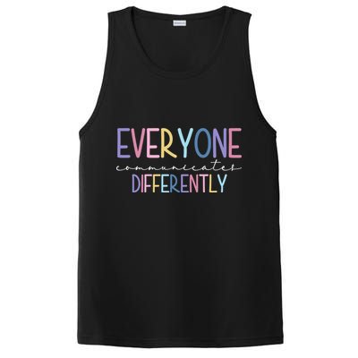 Everyone Communicates Differently Colorful PosiCharge Competitor Tank
