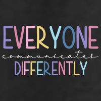 Everyone Communicates Differently Colorful Golf Towel