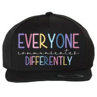 Everyone Communicates Differently Colorful Wool Snapback Cap