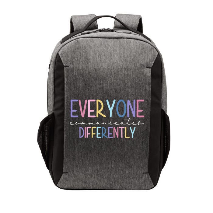 Everyone Communicates Differently Colorful Vector Backpack