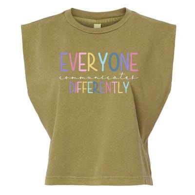 Everyone Communicates Differently Colorful Garment-Dyed Women's Muscle Tee