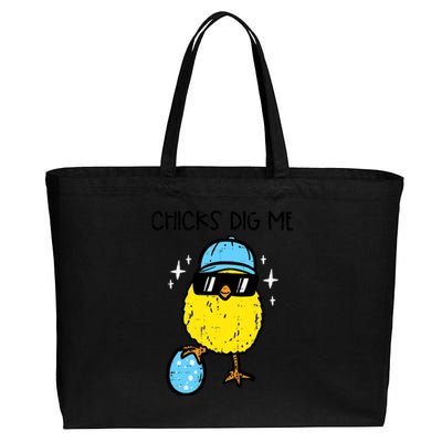 Easter Chicks Dig Me Cute Boy Teens Cotton Canvas Jumbo Tote