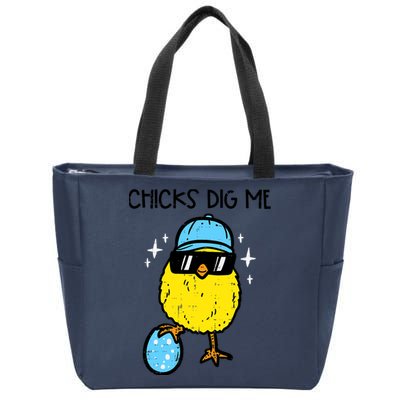 Easter Chicks Dig Me Cute Boy Teens Zip Tote Bag