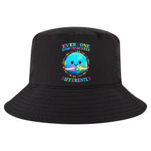 Everyone Communicated Differently Autism Awareness Acceptance Cool Comfort Performance Bucket Hat