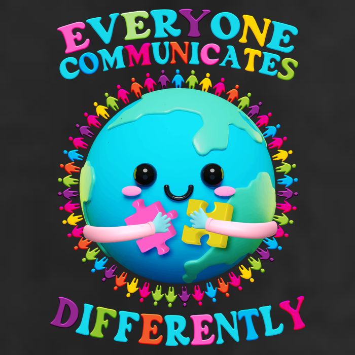 Everyone Communicated Differently Autism Awareness Acceptance Cool Comfort Performance Bucket Hat
