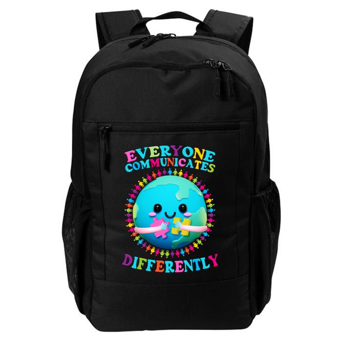 Everyone Communicated Differently Autism Awareness Acceptance Backpack