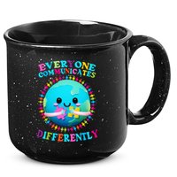 Everyone Communicated Differently Autism Awareness Acceptance 15oz Campfire Ceramic Mug