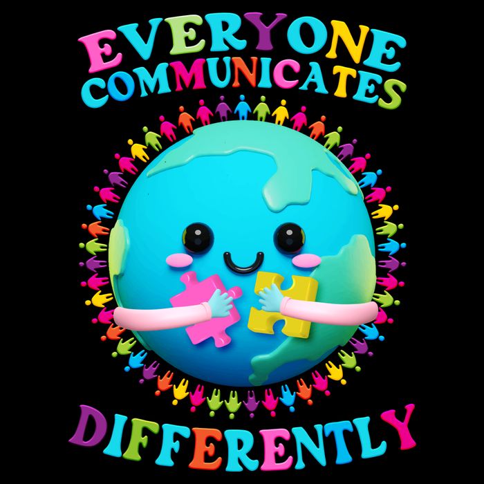 Everyone Communicated Differently Autism Awareness Acceptance 16 in Basic Backpack