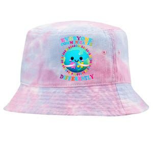 Everyone Communicated Differently Autism Awareness Acceptance Tie-Dyed Bucket Hat