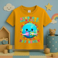 Everyone Communicated Differently Autism Awareness Acceptance Toddler T-Shirt