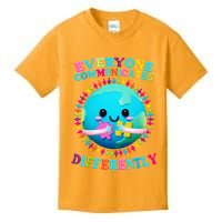 Everyone Communicated Differently Autism Awareness Acceptance Kids T-Shirt