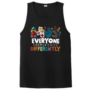 Everyone Communicate Differently Autism Awareness Day PosiCharge Competitor Tank