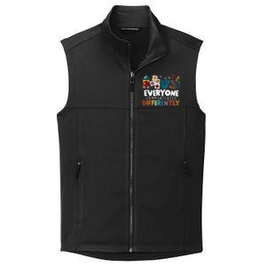 Everyone Communicate Differently Autism Awareness Day Collective Smooth Fleece Vest