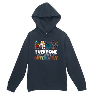 Everyone Communicate Differently Autism Awareness Day Urban Pullover Hoodie