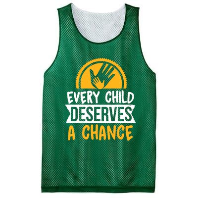 Every Child Deserves A Chance Mesh Reversible Basketball Jersey Tank