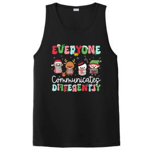 Everyone Communicate Differently Speech Therapy Christmas PosiCharge Competitor Tank