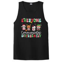 Everyone Communicate Differently Speech Therapy Christmas PosiCharge Competitor Tank