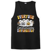 Everyone Communicates Differently Halloween Teacher PosiCharge Competitor Tank