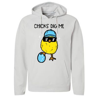 Easter Chicks Dig Me Cute Boy Teens Performance Fleece Hoodie