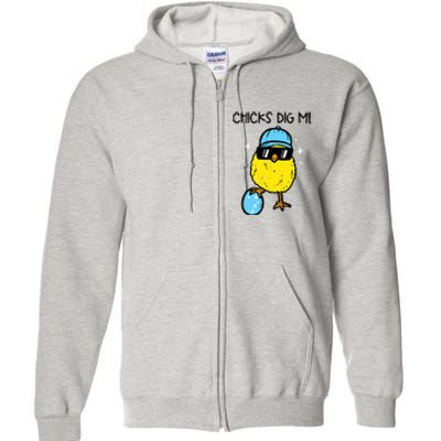 Easter Chicks Dig Me Cute Boy Teens Full Zip Hoodie