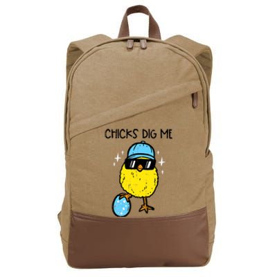 Easter Chicks Dig Me Cute Boy Teens Cotton Canvas Backpack