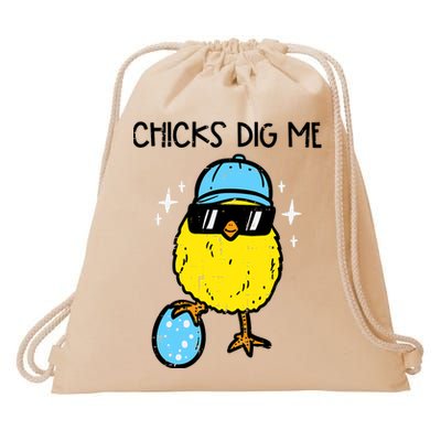 Easter Chicks Dig Me Cute Boy Teens Drawstring Bag