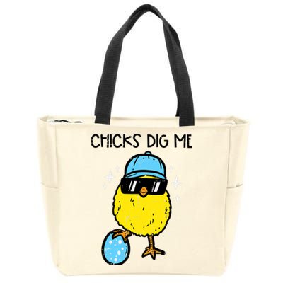 Easter Chicks Dig Me Cute Boy Teens Zip Tote Bag