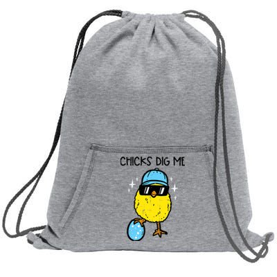 Easter Chicks Dig Me Cute Boy Teens Sweatshirt Cinch Pack Bag