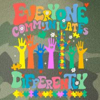 Everyone Communicates Differently Autism Legacy Tie Dye Trucker Hat