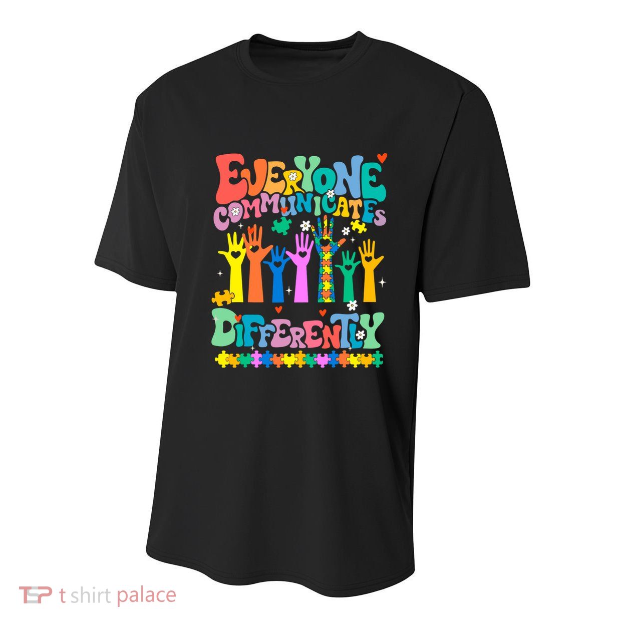 Everyone Communicates Differently Autism Youth Performance Sprint T-Shirt
