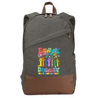 Everyone Communicates Differently Autism Cotton Canvas Backpack