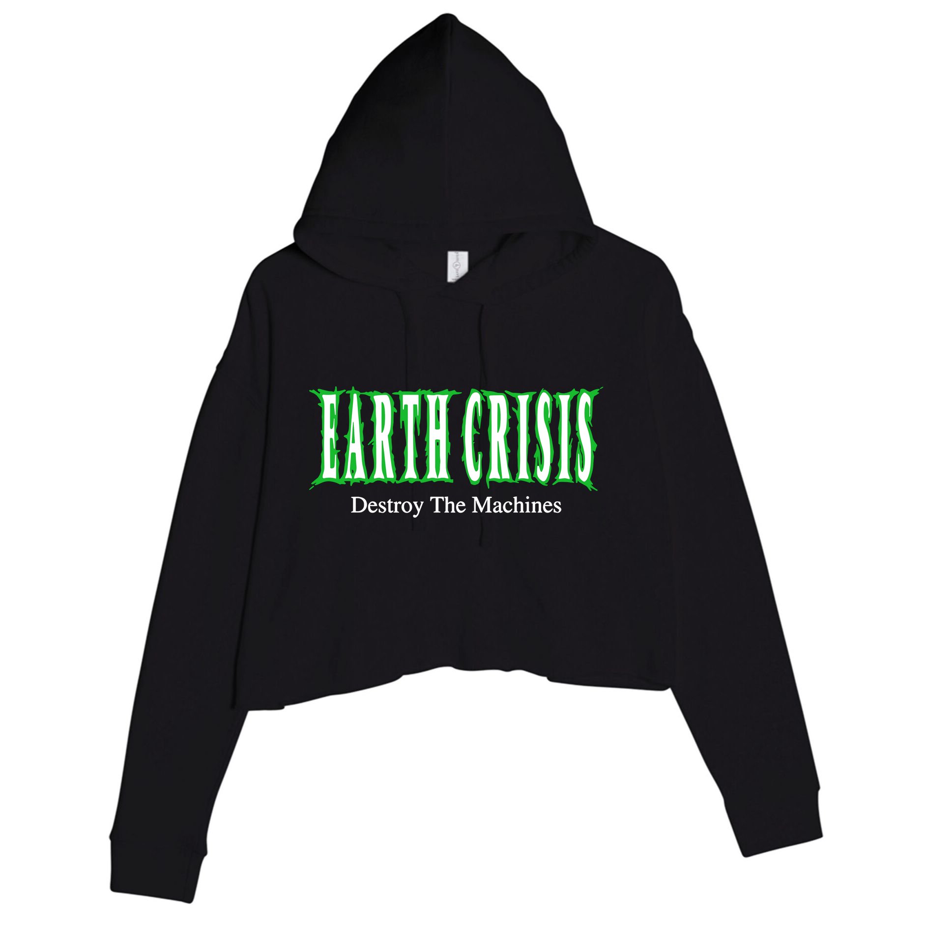 Earth Crisis Destroy The Machines Crop Fleece Hoodie