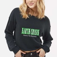Earth Crisis Destroy The Machines Cropped Pullover Crew