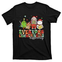 Everyone Communicates Differently Christmas Slp Therapy T-Shirt