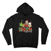 Everyone Communicates Differently Christmas Slp Therapy Tall Hoodie