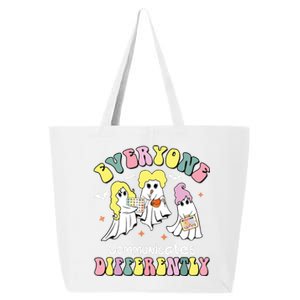 Everyone Communicates Differently Halloween Autism Teacher 25L Jumbo Tote