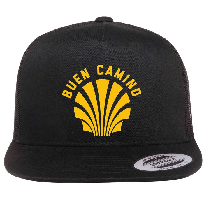 El Camino De Santiago Buen Camino Flat Bill Trucker Hat
