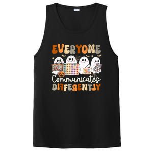 Everyone Communicates Differently Halloween Slp Sped Teacher PosiCharge Competitor Tank