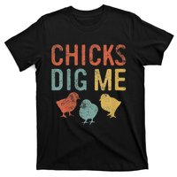 Easter Chicks Dig Me Retro Vintage Chickens Spring Gift T-Shirt