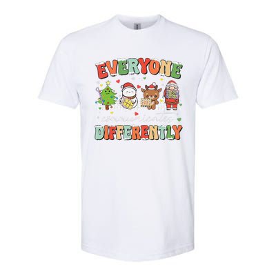 Everyone Communicates Differently Christmas Slp Sped Teacher Softstyle CVC T-Shirt