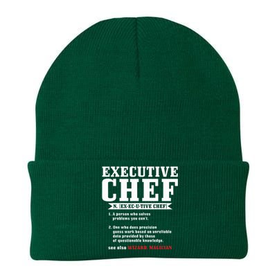 Executive Chef Definition Funny Chef Cook Cooking Knit Cap Winter Beanie