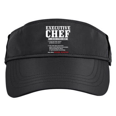 Executive Chef Definition Funny Chef Cook Cooking Adult Drive Performance Visor