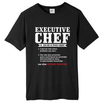 Executive Chef Definition Funny Chef Cook Cooking Tall Fusion ChromaSoft Performance T-Shirt